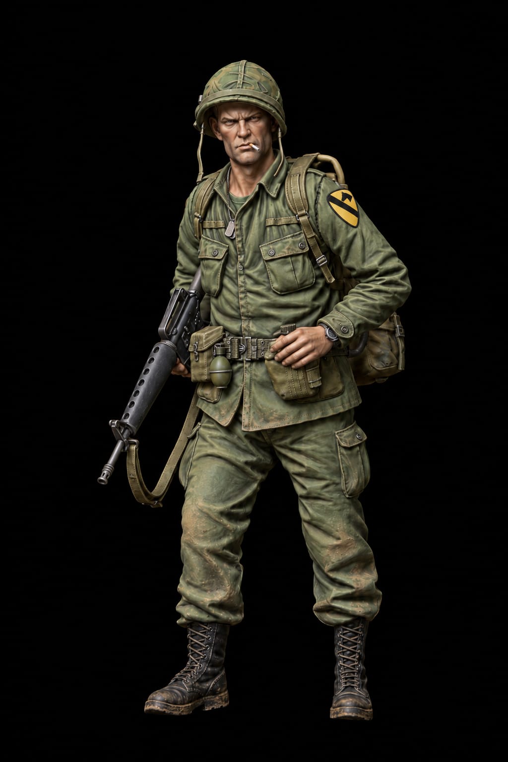 Trooper 1st AIRCAV Vietnam War - 75mm